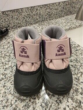 Kamik Winter Snow Boots sz 6 Toddler Pink Slip-On